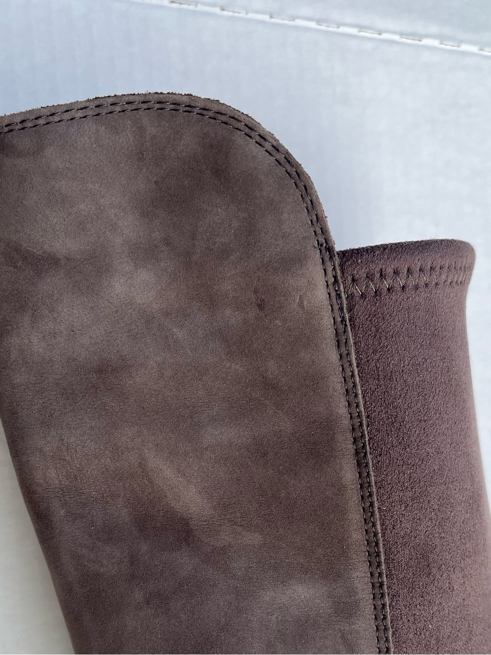 Lucky Brand Tilaree Knee High Boots 7.5 Suede Leather Taupe Equestrian Capsule - Picture 12 of 16